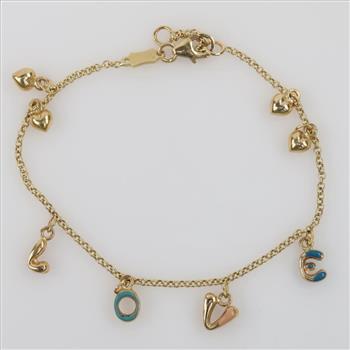 14kt Gold Charm Bracelet