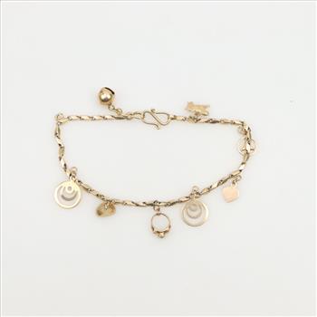 14kt Gold Charm Bracelet