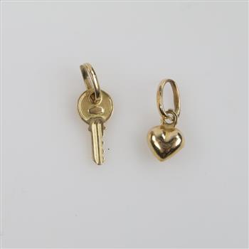 14kt Gold Charms, 2 Pieces