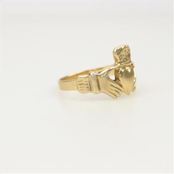 14kt Gold Claddagh Hands Ring
