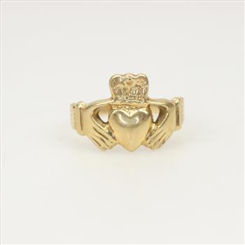 14kt Gold Claddagh Hands Ring