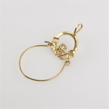 14kt Gold Claddagh Holder Pendant