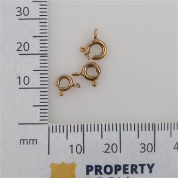 14kt Gold Clasp Pieces, 3 Pieces