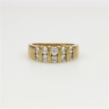 14kt Gold Clear Spinel Ring