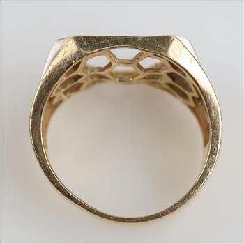 14kt Gold Clear Stone Accent Ring