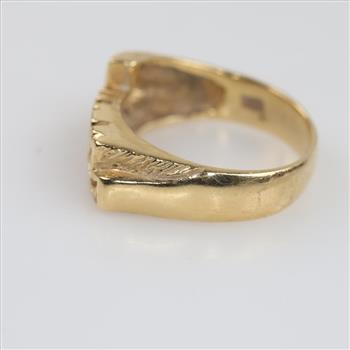 14kt Gold Clear Stone 