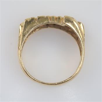 14kt Gold Clear Stone 