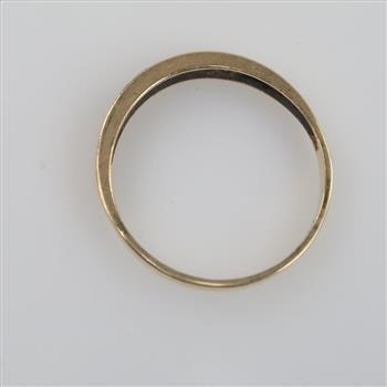 14kt Gold Clear Stone Band