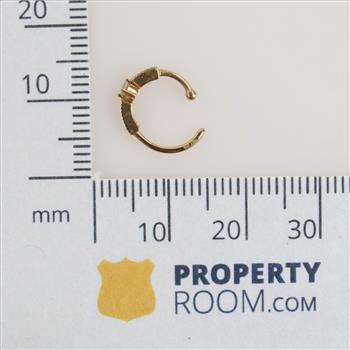 14kt Gold Clear Stone Earring