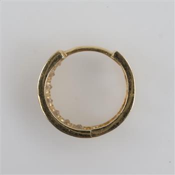 14kt Gold Clear Stone Earring