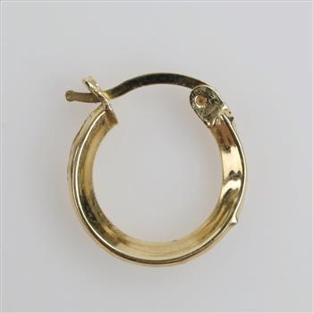 14kt Gold Clear Stone Hoop Earring