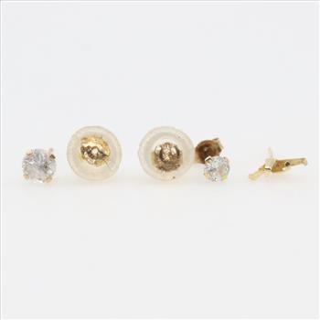 14kt Gold Clear Stone Jewelry, 5 Pieces