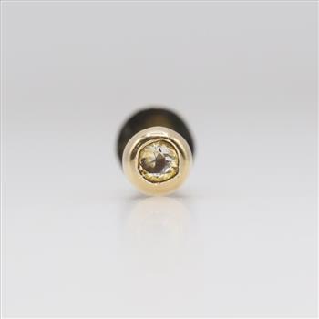 14kt Gold Clear Stone Labret Stud