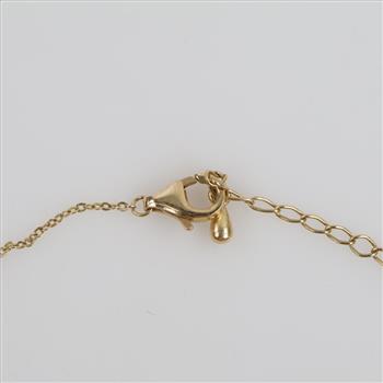14kt Gold Clear Stone Pearl Accent Bracelet