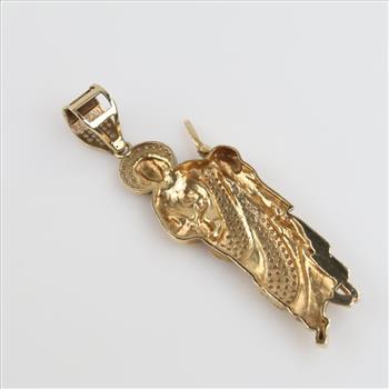 14kt Gold Clear Stone Pendant