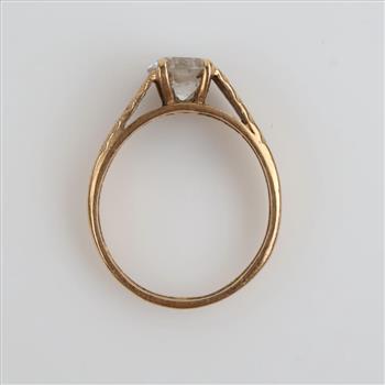 14kt Gold Clear Stone Ring