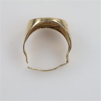 14kt Gold Clear Stone Ring