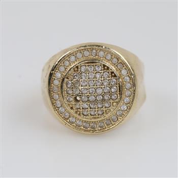 14kt Gold Clear Stone Ring