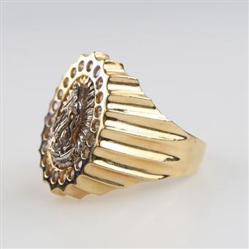 14kt Gold Clear Stone Ring