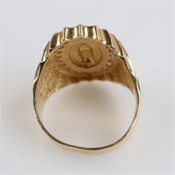 14kt Gold Clear Stone Ring