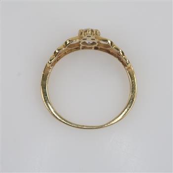 14kt Gold Clear Stone Ring