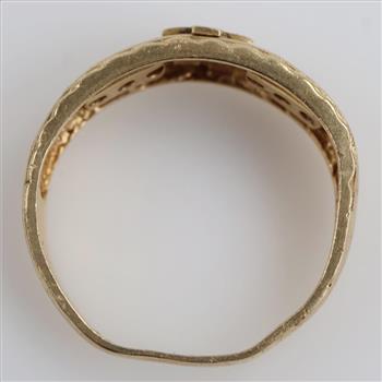 14kt Gold Clear Stone Ring