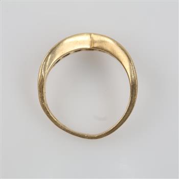 14kt Gold Clear Stone Ring
