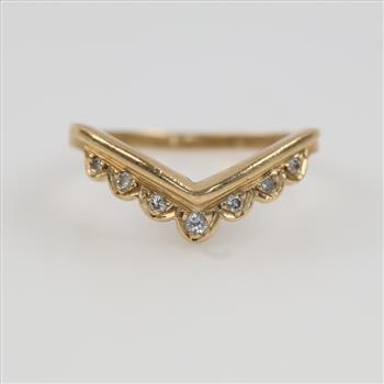 14kt Gold Clear Stone Ring