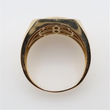 14kt Gold Clear Stone Ring