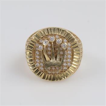 14kt Gold Clear Stone Ring