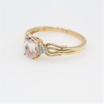 14kt Gold Clear Stone Ring