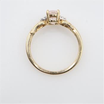 14kt Gold Clear Stone Ring