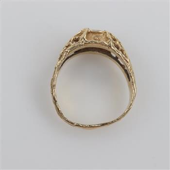 14kt Gold Clear Stone Ring