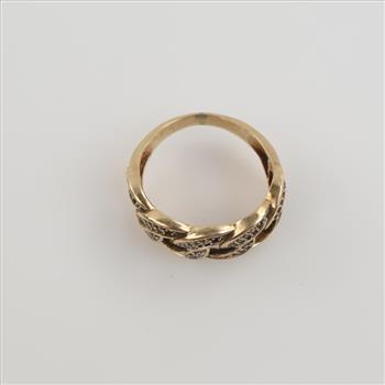 14kt Gold Clear Stone Ring