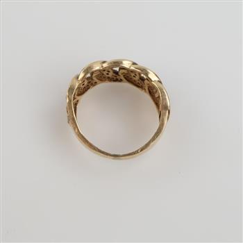 14kt Gold Clear Stone Ring