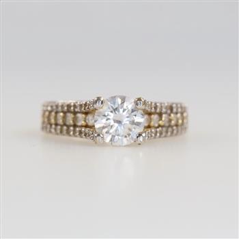14kt Gold Clear Stone Ring