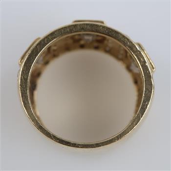 14kt Gold Clear Stone Ring