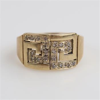 14kt Gold Clear Stone Ring