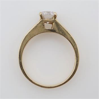 14kt Gold Clear Stone Ring