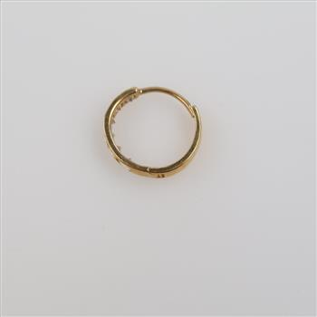 14kt Gold Clear Stone Single Earring