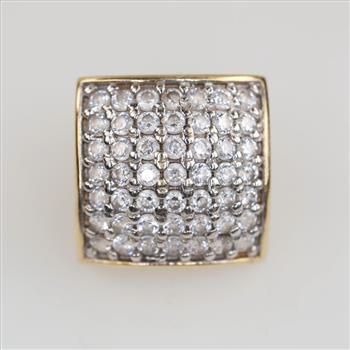 14kt Gold Clear Stone Single Earring
