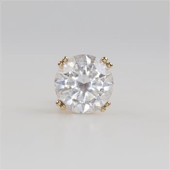 14kt Gold Clear Stone Stud Earring