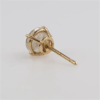 14kt Gold Clear Stone Stud Earring
