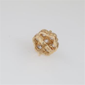 14kt Gold Clear Stone Stud Earring