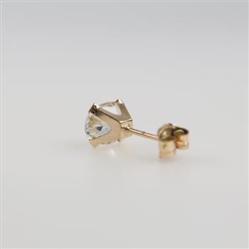 14kt Gold Clear Stone Sud Earring