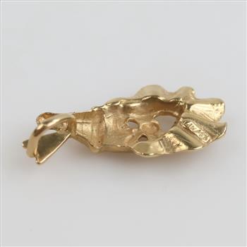 14kt Gold Clown Pendant