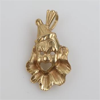 14kt Gold Clown Pendant
