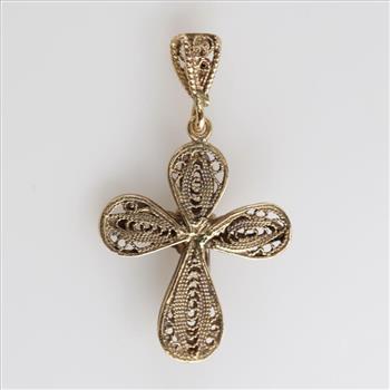14kt Gold Cross Pendant