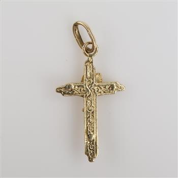 14kt Gold Cross Religious Pendant
