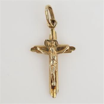 14kt Gold Cross Religious Pendant